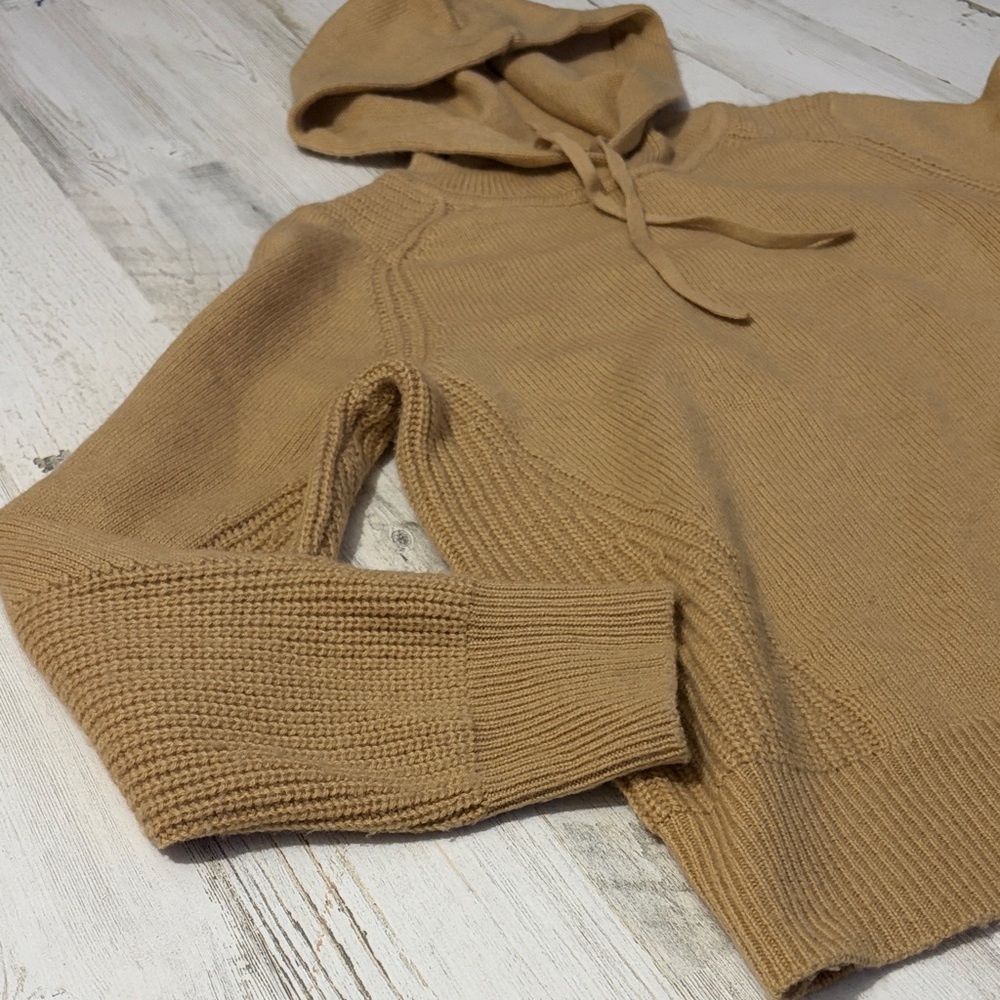 Rag & Bone Camel Hooded Sweater Cashmere and Wool Blend - Picture 2 of 9